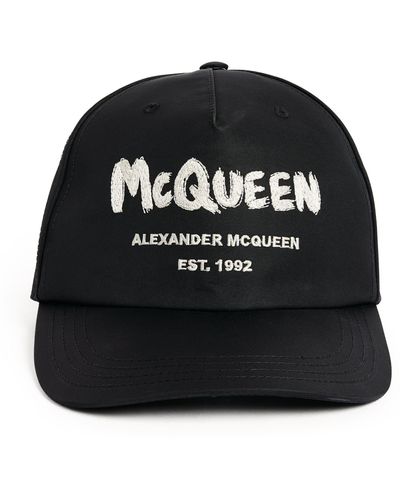 Alexander McQueen Mcqueen Graffiti Baseball Cap - Black