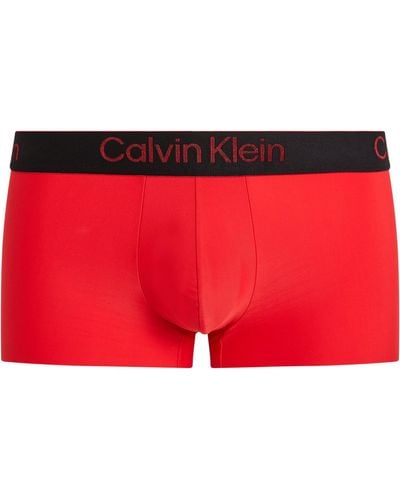 Calvin Klein Low-rise Logo Trunks - Red