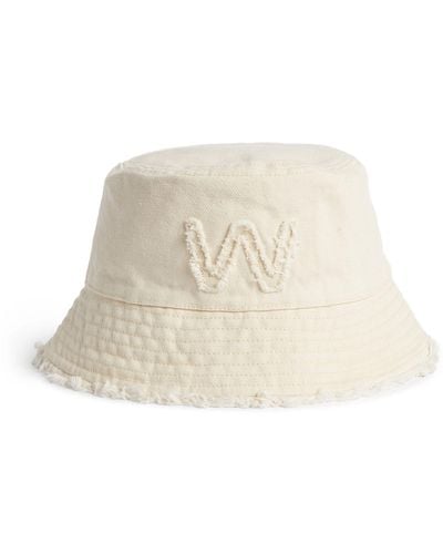 Weekend by Maxmara Fringed Monogram Bucket Hat - Natural
