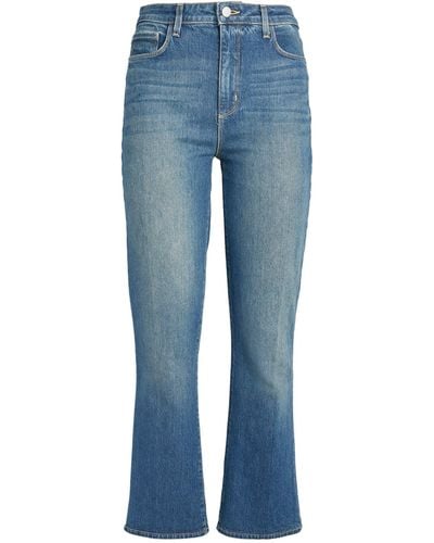 L'Agence Cropped Mira High-rise Bootcut Jeans - Blue