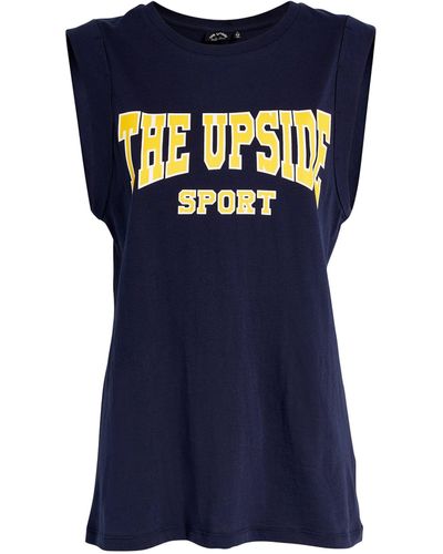The Upside Ivy League Muscle Tank Top - Blue