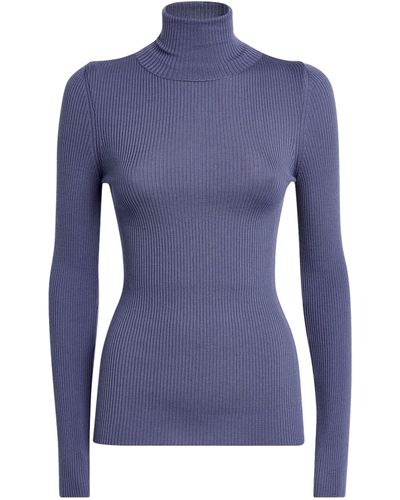 Wolford Merino Wool Rollneck Sweater - Blue