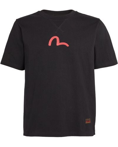Evisu Seagull Logo T-shirt - Black