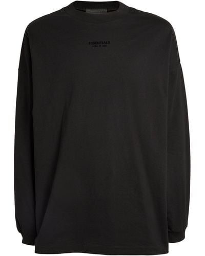 Fear Of God Essentials Brand-print Cotton-jersey T-shirt - Black