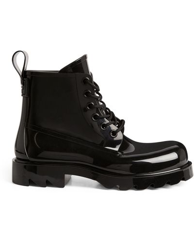 Bottega Veneta Patent Stride Ankle Boots - Black
