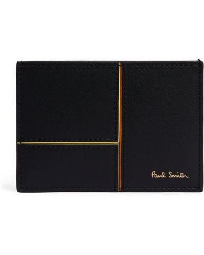 Paul Smith Leather Paneled Card Holder - Black