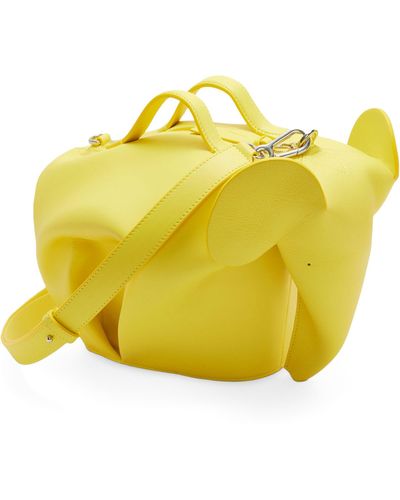 Loewe Leather Elephant Bag - Yellow