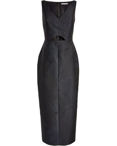 Emilia Wickstead Cut-out-detail Ilyse Midi Dress - Black