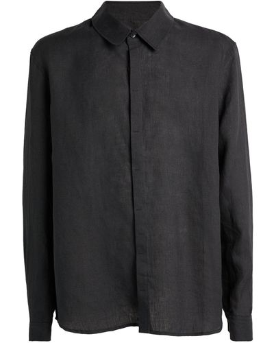 Commas Linen Shirt - Black