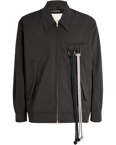 Song For The Mute Rope-detail Collared Jacket - Black