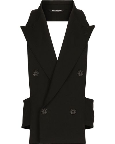 Dolce & Gabbana Virgin Wool Waistcoat - Black