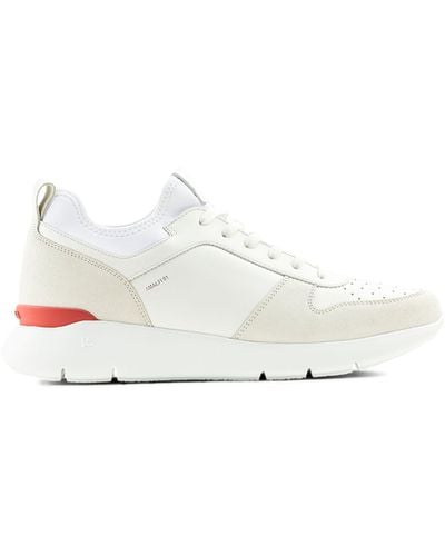 Isaia Calfskin Amalfi Sneakers - White