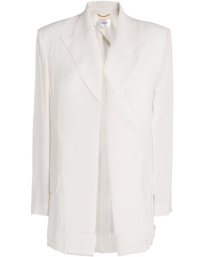Victoria Beckham Wool-blend Blazer Jacket - White