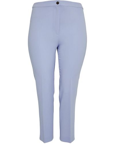 Marina Rinaldi Tapered Tailored Trousers - Blue