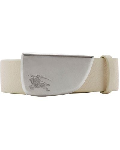 Burberry Leather Shield Ekd Belt - Grey