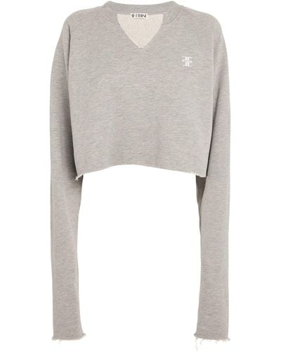 ÉTERNE Cotton-modal Raglan Sweatshirt - White