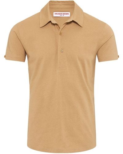 Orlebar Brown Cotton-silk Sebastian Polo Shirt - Natural
