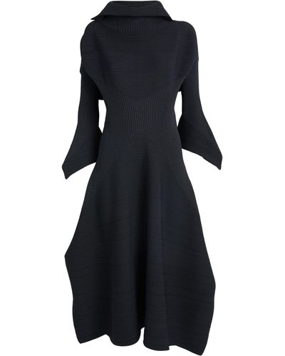 Issey Miyake Knitted Exuberance Midi Dress - Black