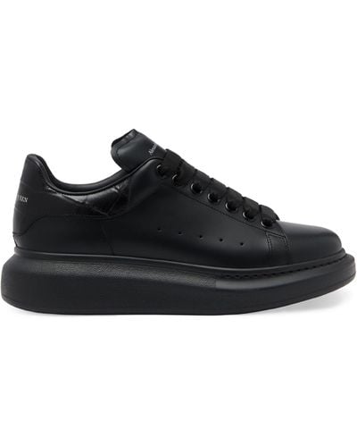 Alexander McQueen Leather Oversized Sneakers - Black