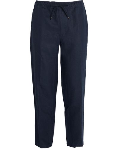 Derek Rose Linen Sydney 2 Trousers - Blue