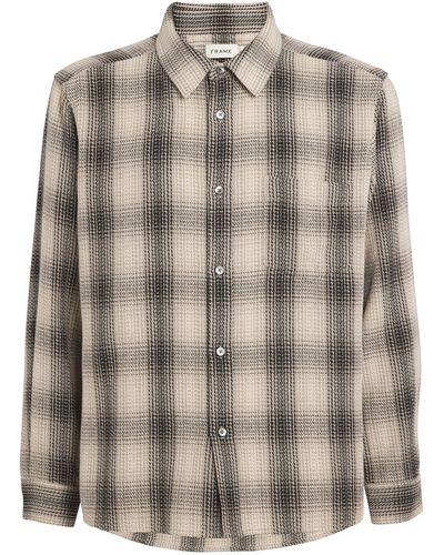 FRAME Cotton Check Shirt - Brown