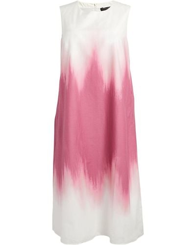 Marina Rinaldi Cotton Sleeveless Midi Dress - Pink