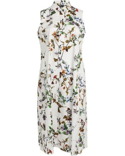 Marina Rinaldi Floral Desideri Midi Dress - White