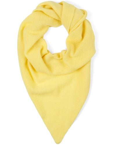 Cashmere In Love Cashmere-silk Aman Triangle Scarf - Yellow