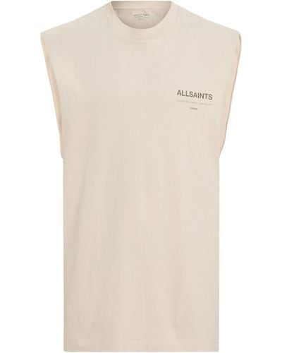 AllSaints Organic Cotton Access Logo Tank Top - White