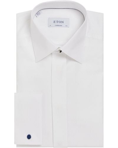 Eton Cotton Honeycomb Shirt - White
