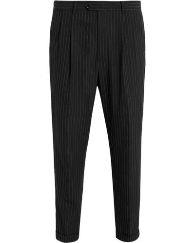 AllSaints Recycled Polyester-blend Pinstripe Tallis Pants - Black