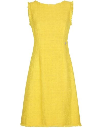 Dolce & Gabbana Tweed Midi Dress - Yellow