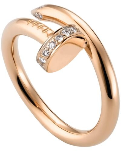 Cartier Rose Gold And Diamond Juste Un Clou Ring - White