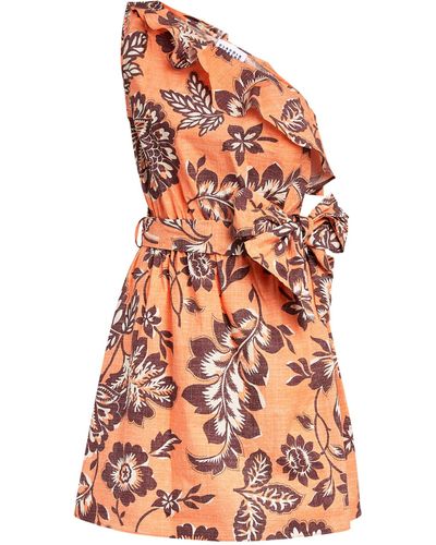 Claudie Pierlot Floral Mini Dress - Orange