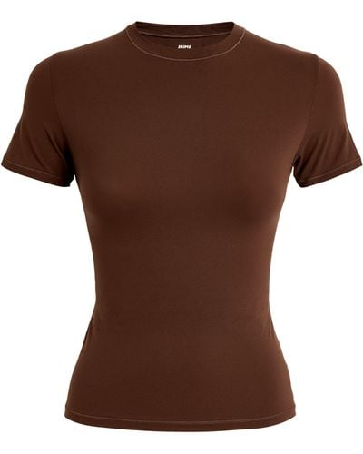 Skims Fits Everybody Short-sleeve T-shirt - Brown