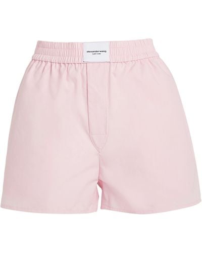 Alexander Wang Cotton Boxer Shorts - Pink