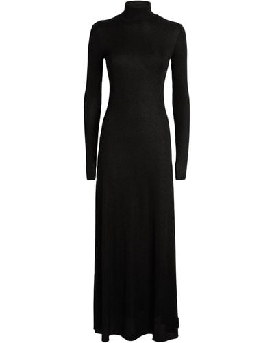 MAX&Co. Lurex Jersey Maxi Dress - Black