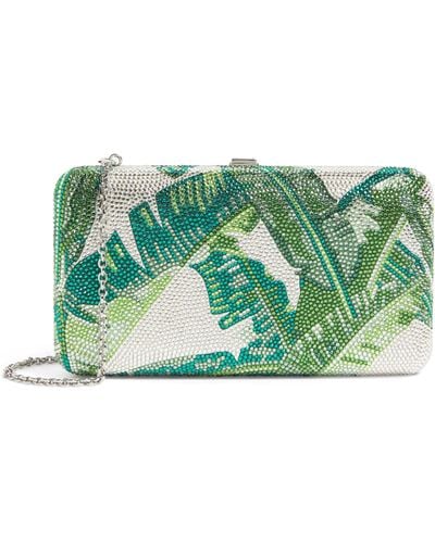 Judith Leiber Smooth Rectangle Tropics Clutch Bag - Green