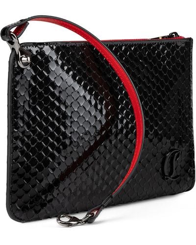Christian Louboutin Birdy Patent Leather Pouch - Black