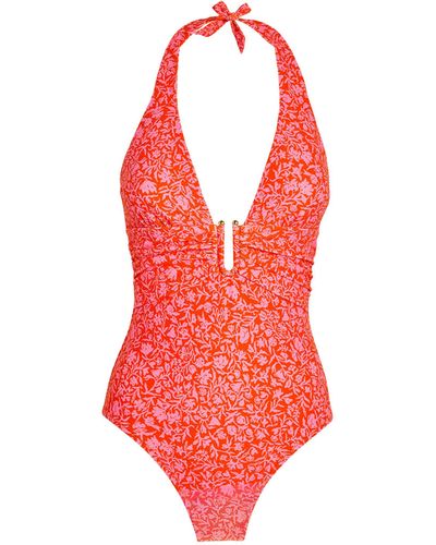 Heidi Klein Floral Limpopo Swimsuit - Red