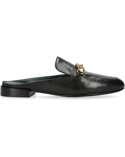 Tory Burch Leather Jessa Loafer Mules - Black
