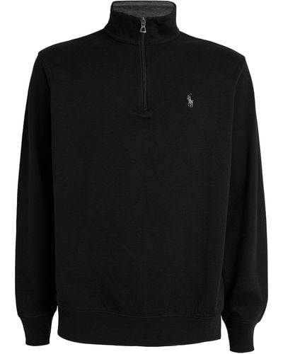 Polo Ralph Lauren Cotton-blend Quarter-zip Sweater - Black