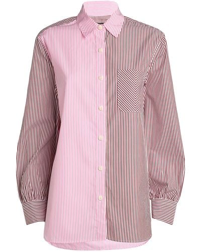 Rag & Bone Cotton Maxine Striped Shirt - Pink
