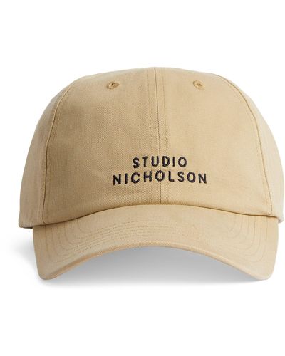 Studio Nicholson Embroidered Logo Cap - Natural