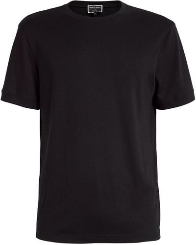 Giorgio Armani Cashmere Short-sleeve Sweater - Black