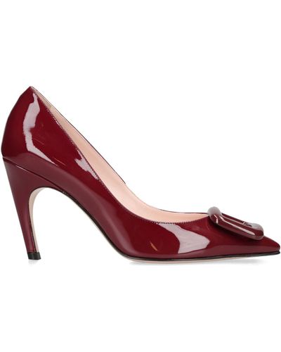 Roger Vivier Patent Viv Choc Court Shoes 85 - Red