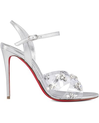 Christian Louboutin Degraqueen Embellished Sandals 100 - White