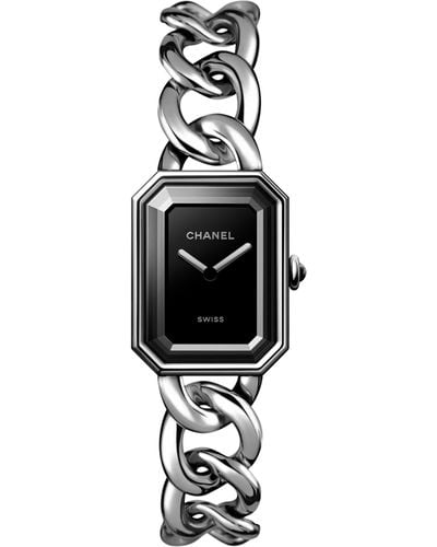 Chanel Large Steel Première Gourmette Chain Watch 20mm - White