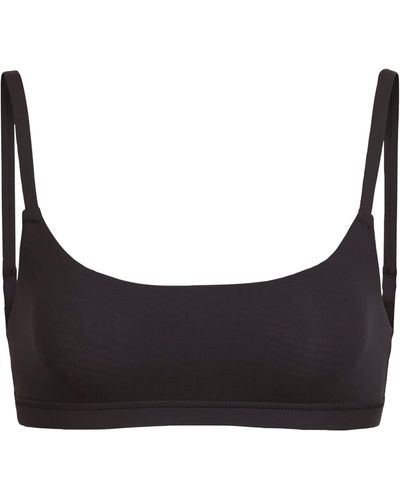 FITS EVERYBODY PICOT TRIM CUT OUT SCOOP BRALETTE | ONYX