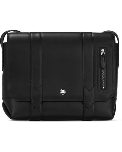 Montblanc Small Leather Meisterstück Selection Messenger Bag - Black